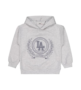Civil Girls CALIFIRNIA Baskılı 6-9 Yaş Sweatshirt - Gri