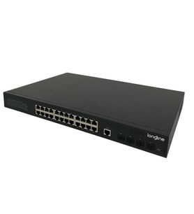 LONGLINE 24 10/100/1000 RJ45 POE+ 4 X1G/10G SFP+ 24 GE L3 MANAGED POE INDUSTRIAL SWITCH LNG-M3XF4GE24