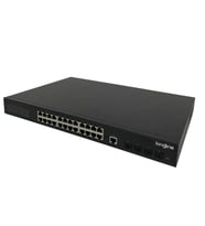 LONGLINE 24 10/100/1000 RJ45 POE+ 4 X1G/10G SFP+ 24 GE L3 MANAGED POE INDUSTRIAL SWITCH LNG-M3XF4GE24