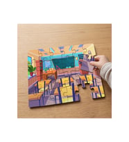 Sınıf Odası - School Tasarımlı 24 Parça Ahşap Çocuk Puzzle MPK0464