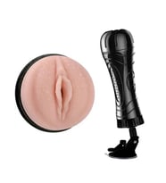 Fastieshop Vantuzlu Kupa Vajina Mastürbatör (Ten - Siyah)