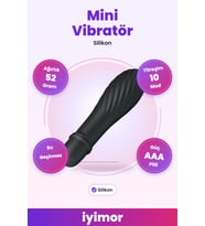 10 Modlu Spiral Desenli Mini Silikon Vibratör (Siyah) – iyimor