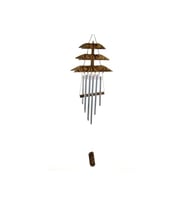 Kişiye Özel Bambu Metal Çanlı Rüzgar Çanı Repot-4 - 17x50cm