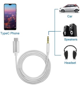 Lexroo TAK ÇALIŞTIR Type C Aux ses Kablosu PD Aux Çevirici cep telefonları tabletler araba teypleri