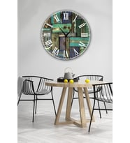Bilge Retro Tasarımlı Duvar Saati 40x40cm (Baskılı)