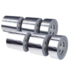 5 Cm 30 Micron 40 Metre AFS Düz Alutape Alüminyum Folyo Bant Isıtma Soğutma İklimlendirme İzolasyon Uygulama AGMair Agm Havalandırma