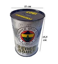 Fenerbahçe Metal Kumbara Orta Boy Orjinal Lisanslı 1 Adet FB Kumbara Taraftar Kumbara Sarı Kanarya 11x15.5 cm
