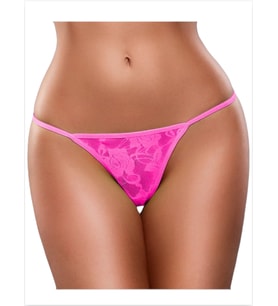 Tegan Fantezi Pembe Dantel String-Tanga TG278614