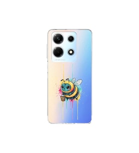 Infinix Note 30 ile Uyumlu Splash Arı Tasarımlı Şeffaf Silikon Kılıf