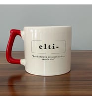Elti Baskılı Kırmızı Kulplu D Kupa