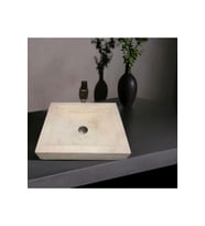 Gamze Klasik Traverten Kare Lavabo-195