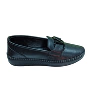 Frida 2044 Kadın Siyah (37-41) Deri Tokalı Comfort Ayakkabı
