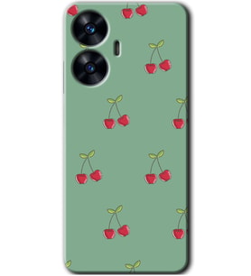 Realme C55 Kılıf HD Desen Baskılı Kılıf - Kiraz Berry