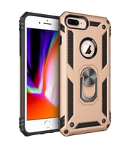 Durukar® iPhone 7 Plus Kılıf Sofya Yüzüklü Silikon Kapak - Gold