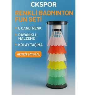 6 lı Badminton Topu Renkli Mantar Başlı Badminton Topu