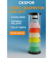 6 lı Badminton Topu Renkli Mantar Başlı Badminton Topu