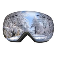 UV400 Korumalı Antisis Özellikli 3 Katmanlı Aynalı Snowboard Kayak Gözlüğü (Gümüş)