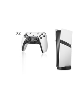 Pro Retro Oyun Konsolu Hdmı Çift Gamepad Seti 128 Gb Hafıza Kartlı 2.4G Kablosuz Beyaz GS5