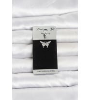 316L Cerrahi Çelik Kelebek Model Göbek Piercing