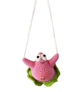 Patrick Yıldız Araç Dikiz Aynası Süsü ve Çanta Aksesuarı Amigurumi Organik Oyuncak