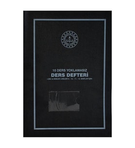 Gülpaş 10 Ders Yoklamasız Ders Defteri Siyah Plastik Kapak
