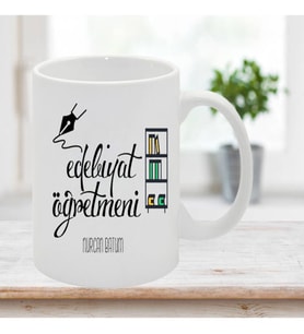 Edebiyat Öğretmenine Özel Öğretmenler Günü Hediyesi Kişiye Özel Kupa Bardak