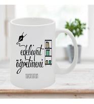 Edebiyat Öğretmenine Özel Öğretmenler Günü Hediyesi Kişiye Özel Kupa Bardak