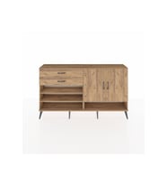 Arges Konsol 4 Raflı 2 Çekmeceli 2 Kapaklı 176x30x99 Çam-Çam