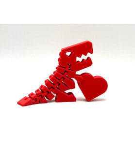 Minik Dinazor Kırmızı Renk 12CM Doğal PLA Malzeme Oyuncak (Çok Renkli)