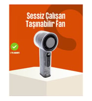 Mey İthalat® Yüksek Hızlı Şarjlı Fan Kamp, Ofis ve Açık Hava İçin İdeal