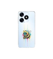 Tecno Spark 10C ile uyumlu Splash arı tasarımlı şeffaf silikon kılıf
