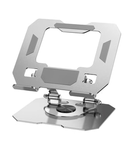 HADRON HDX8022 360° Döner Katlanır Ayarlanabilir Masaüstü Tablet ve Telefon Standı Metal - Gümüş