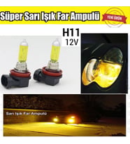 H11 JDM Süper Sarı Işık Far Ampul 12V 100W-55W