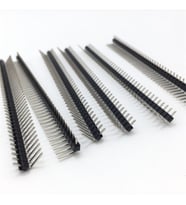 1x40 Pin 2.54mm Dik Açı Tek Sıra Pin Header  90° İğne Konekktörü x 1  Adet  (rf055) (Siyah)