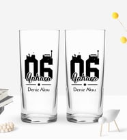 BK Gift Kişiye Özel İsimli DTF Ankara Plaka Şehir Tasarımlı İkili Rakı Bardağı Seti, Arkadaşa Hediye, Sevgiliye Hediye
