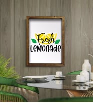 BK Gift Cafe & Bar & Restaurant Konseptli Doğal Masif Ahşap Çerçeveli Tablo-3