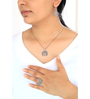 Hilal Model Telkari Gümüş Üçlü Set