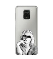 Redmi Note 9 Pro/Note 9S Uyumlu Marilyn Monroe Desenli Şeffaf Telefon Kılıfı