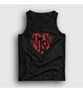 Presmono Unisex Beyaz I Love Kalp Mitski Atlet 543168tt (Siyah)