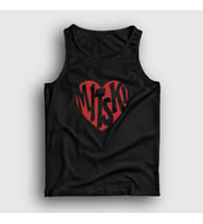 Presmono Unisex Beyaz I Love Kalp Mitski Atlet 543168tt (Siyah)