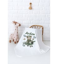 Pia Baby Premium %100 Pamuk Çift Kat Penye Bebek Battaniyesi 80x80 cm 5000-11 (Krem)
