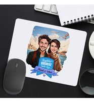 Sevgiliye Hediye Kişiye Özel Vapurda Aşk Karikatürlü Mousepad