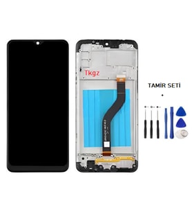 Tkgz - Samsung Galaxy A20S - SM-A207 Uyumlu Lcd Ekran Dokunmatik  - A - Kalite ÇITALI + TAMİR SETİ