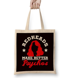 Redheads Make Better Psychos Red Orange Haired Ginger Bez Çanta Uzun Saplı