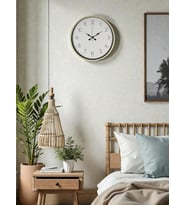 36 Cm Krem Sade Dekoratif Duvar Saati