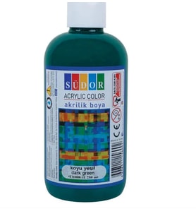 SÜDOR KOYU YEŞİL RENK AKRİLİK BOYA 250 ML