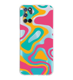 PrintiFy Oppo A72 Uyumlu Kamera Korumalı Renkli Desen Tasarımlı Şeffaf Silikon Kılıf