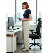 Kadın Wide Leg Gabardin Dokuma Pantolon Günlük Kullanım Fonksiyonel Dayanıklı Kaliteli Şık