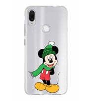 Xiaomi Redmi Note 7 Uyumlu Kapak Mickey Mouse Tasarımlı Şeffaf Silikon Kılıf