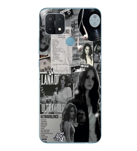Oppo A15 / A15S Uyumlu Lana Del Rey Desenli Şeffaf Telefon Kılıfı